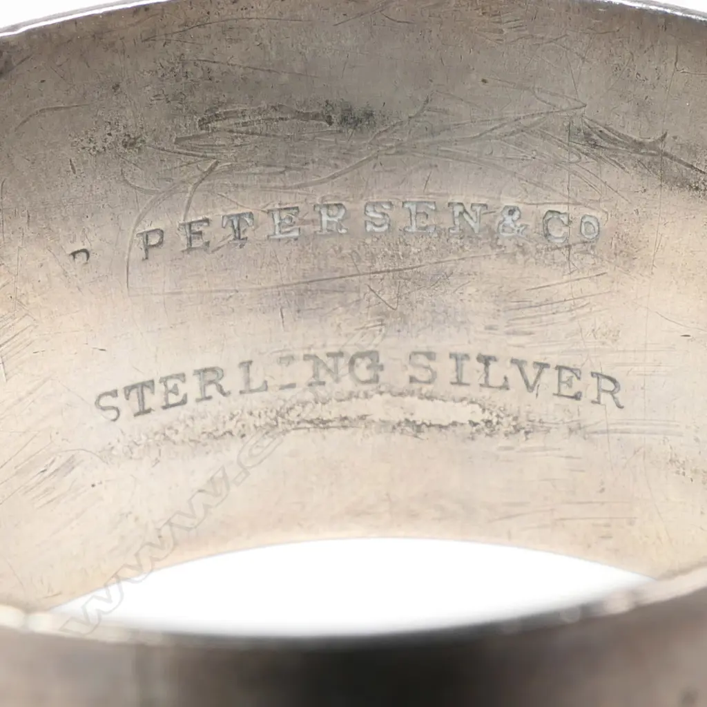 B Petersen & Co. silver napkin ring, Image 1++